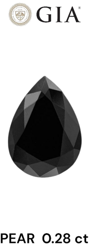 0.28 carat Fancy Black-VVS2 Natūralus Pear Deimantas (1)