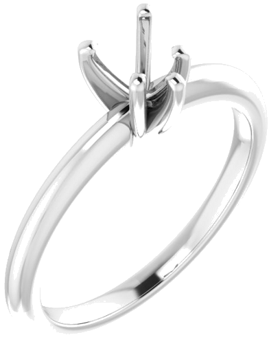 Sužadėtuvių Žiedas „Solitaire“ 585 Baltojo Aukso Heart Shape 5mm (1)