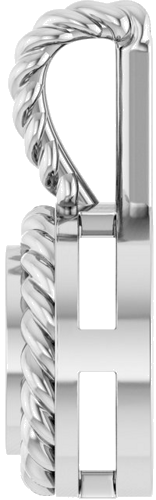 Pakabukas „Rope Bezel-Set Solitaire“ 14k white gold Round 4.4mm (3)