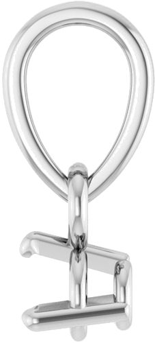 Pakabukas „Round 3-Prong“ 14k white gold Round 3mm (3)