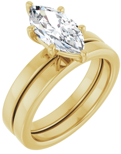 Sužadėtuvių Žiedas „Solitaire“ 14k yellow gold Marquise 12mm x 6mm (6)