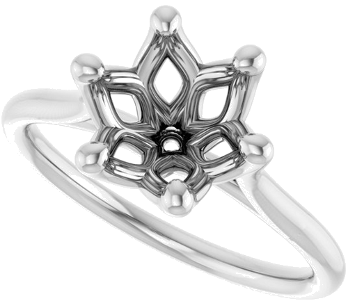 Sužadėtuvių Žiedas „Cathedral-Style Solitaire“ 14k white gold Round 8.2mm (5)