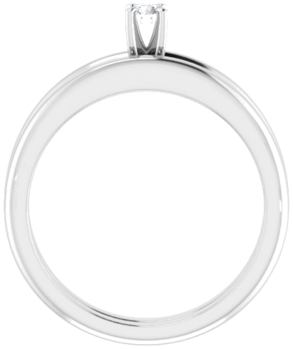 14K White  3 mm Round Solitaire Engagement Ring Mounting (7)