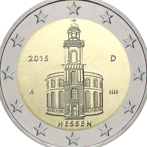2015 Vokietija Hessen 2 eurų monetos (2)