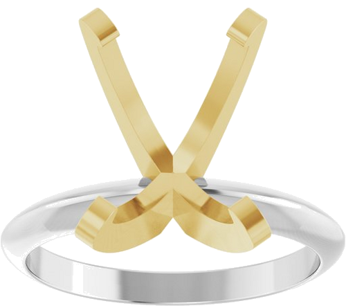 Sužadėtuvių Žiedas „Lightweight Solitaire“ 14k white/yellow gold Oval 12mm x 10mm (3)