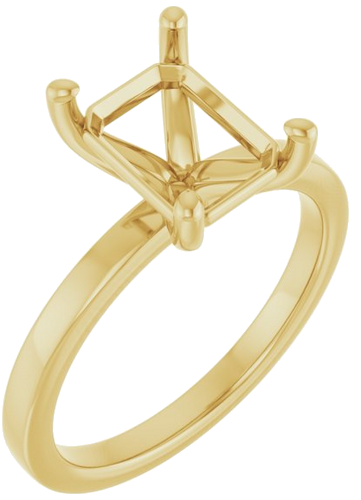 Sužadėtuvių Žiedas „Solitaire“ 14k yellow gold Emerald 9mm x 7mm (1)