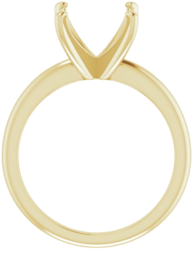 14K Yellow  7.5x7.5 mm Square Solitaire Engagement Ring Mounting (2)