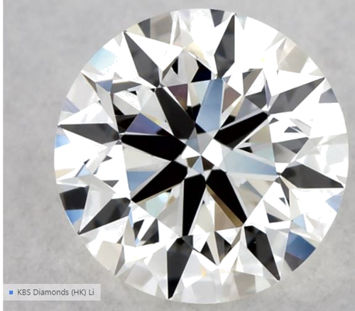 0.58 carat H-VVS2 Excellent cut Natūralus Round Deimantas (1)