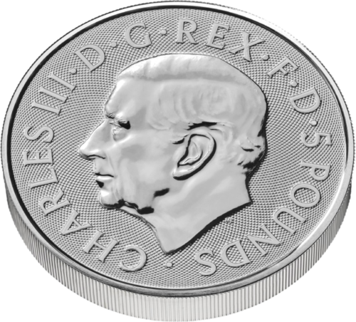 2024 Великобритания Королевские звери Тюдоров: Дракон 2 oz серебряная монета (5)