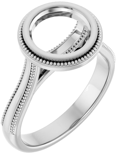 Sužadėtuvių Žiedas „Solitaire“ 585 Baltojo Aukso Round 8.2mm (1)