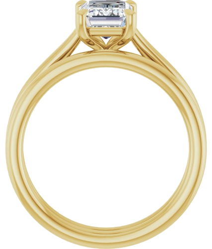 Sužadėtuvių Žiedas „Claw-Pong“ 10k yellow gold Emerald 7.5mm x 5.5mm (7)