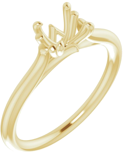 14K Yellow 5.8 mm Round Solitaire Engagement Ring Mounting (1)