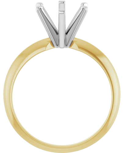 Sužadėtuvių Žiedas „Solitaire“ 585 Baltojo Ir Geltonojo Aukso Oval 10mm x 8mm (2)