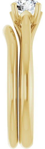 Sužadėtuvių Žiedas „Solitaire“ 585 Geltonojo Aukso Round 5.2mm (9)