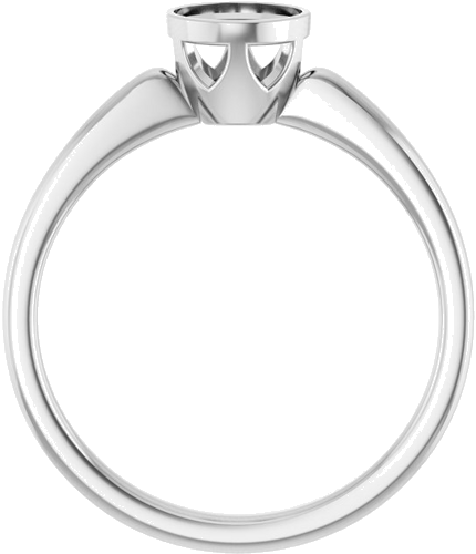 Sužadėtuvių Žiedas „Bezel-Set Solitaire“ 14k white gold Round 5.8mm (2)