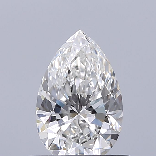 0.51 carat F-VVS2 Natūralus Pear Deimantas (1)