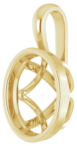 Pakabukas „Solitaire“ 585 Geltonojo Aukso Oval 12mm x 10mm (2)