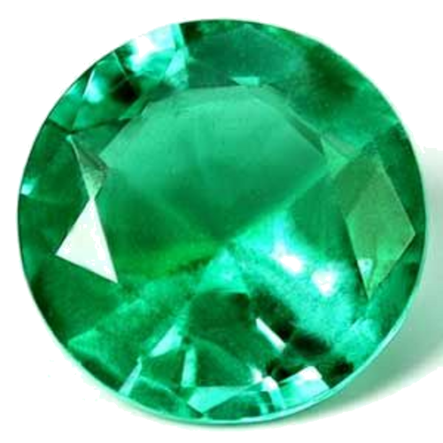 0.74 carat GREEN Round Smaragdas (1)