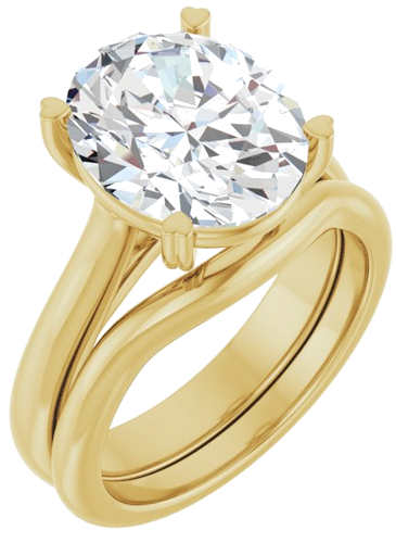 Sužadėtuvių Žiedas „Hearts on Top™“ 14k yellow gold Oval 12mm x 10mm (6)
