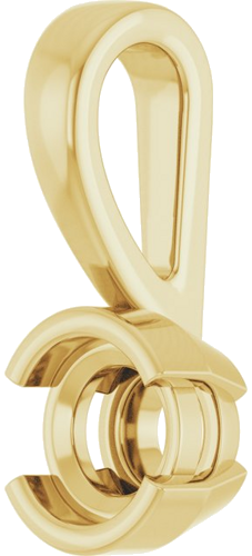 Pakabukas „Half Bezel Solitaire Charm“ 10k yellow gold Round 4.4mm (2)