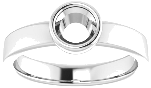 Sužadėtuvių Žiedas „Solitaire“ 417 Baltojo Aukso Round 5.2mm (3)