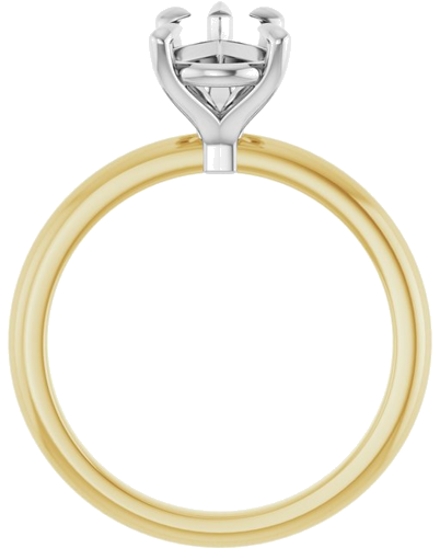 Sužadėtuvių Žiedas „Claw-Prong“ 14k yellow/white gold Pear 10mm x 7mm (2)
