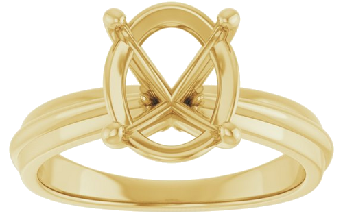 Sužadėtuvių Žiedas „Solitaire“ 14k yellow gold Oval 10mm x 8mm (3)