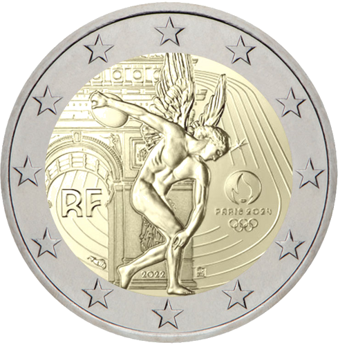 2022 France Paris 2024 Olympic Games 2 Euro BU Coin (2)