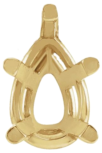 Pakabukas „Pear 5-Prong Solitaire“ 14k yellow gold Pear 6mm x 4mm (4)
