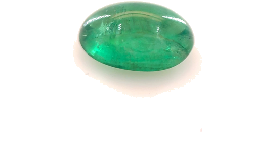 1.27 carat GREEN CABOCHON cut Oval Smaragdas (1)
