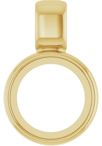 14K Yellow 6.5 mm Round Bezel-Set Pendant Mounting (1)