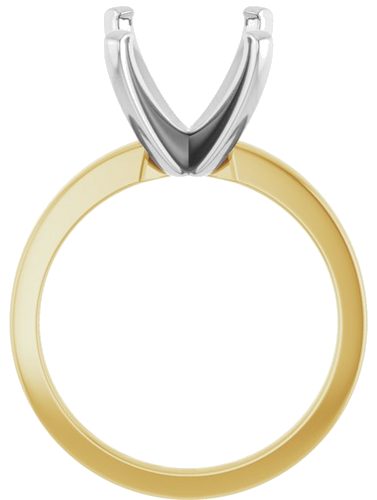 Sužadėtuvių Žiedas „Solitaire“ 14k yellow/white gold Emerald 11mm x 9mm (2)