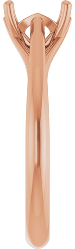 Sužadėtuvių Žiedas „Solitaire“ 14k rose gold Emerald 6mm x 4mm (4)