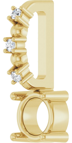 Pakabukas „Accented Charm“ 585 Geltonojo Aukso Round 4mm (2)