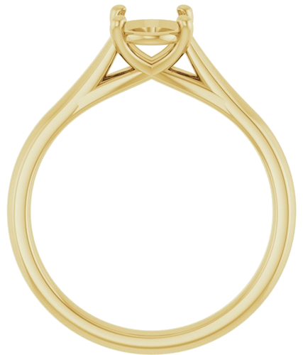 Sužadėtuvių Žiedas „Solitaire“ 14k yellow gold Oval 8mm x 6mm (2)
