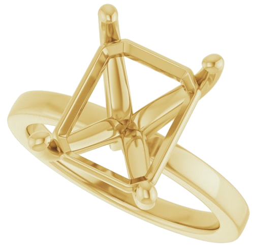 Sužadėtuvių Žiedas „Solitaire“ 14k yellow gold Emerald 11mm x 9mm (5)