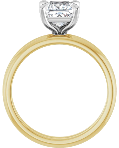 Sužadėtuvių Žiedas „Solitaire“ 14k yellow/white gold Square 6mm (7)