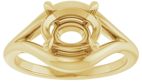 Sužadėtuvių Žiedas „Claw-Prong Solitaire“ 14k yellow gold Oval 9mm x 7mm (3)