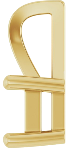 Pakabukas „Solitaire“ 585 Geltonojo Aukso Emerald 7mm x 5mm (3)