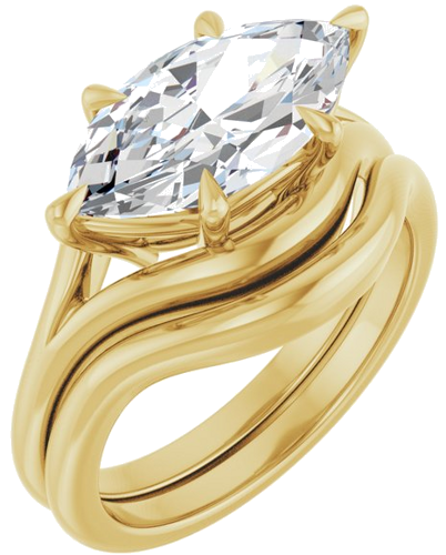 Sužadėtuvių Žiedas „Claw-Prong Solitaire“ 14k yellow gold Marquise 14mm x 7mm (6)