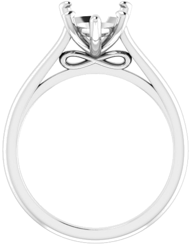 Sužadėtuvių Žiedas „Infinity-Inspired“ 585 Baltojo Aukso Pear Shape 12mm x 8mm (2)