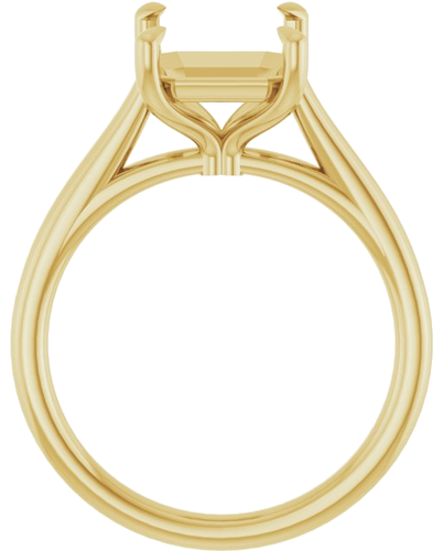 Sužadėtuvių Žiedas „Claw-Pong“ 14k yellow gold Emerald 10mm x 8mm (2)