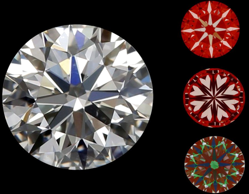 0.64 carat G-SI1 Excellent cut Natūralus Round Deimantas (1)