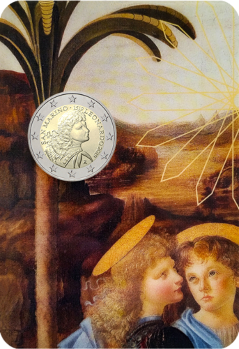 2019 Sanmarīno Leonardo Da Vinči 2 eiro monēta (2)