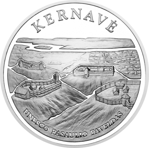 2005 Kernavē 50 litu sudraba monēta PF 70 ULTRA CAMEO (3)