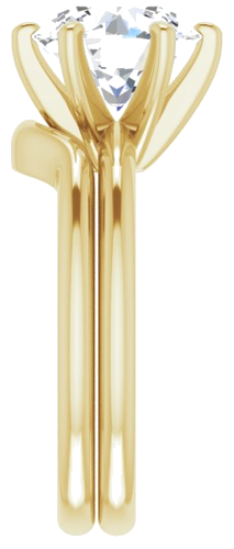 Sužadėtuvių Žiedas „Solitaire“ 585 Geltonojo Aukso Round 9mm (9)