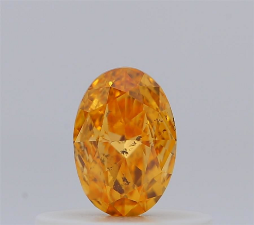 0.25 carat Fancy Yellowish Orange-SI2 Natūralus Oval Deimantas (1)
