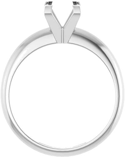 Sužadėtuvių Žiedas „V-End Solitaire“ 585 Baltojo Aukso Square 5.5mm (2)