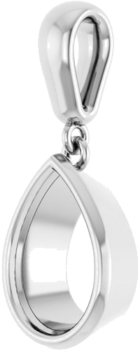 Pakabukas „Bezel-Set Charm“ 925 Sidabro Pear 10mm x 7mm (2)