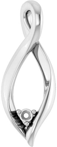 Pakabukas „Family Infinity-Inspired“ 14k white gold Round 2mm (1)